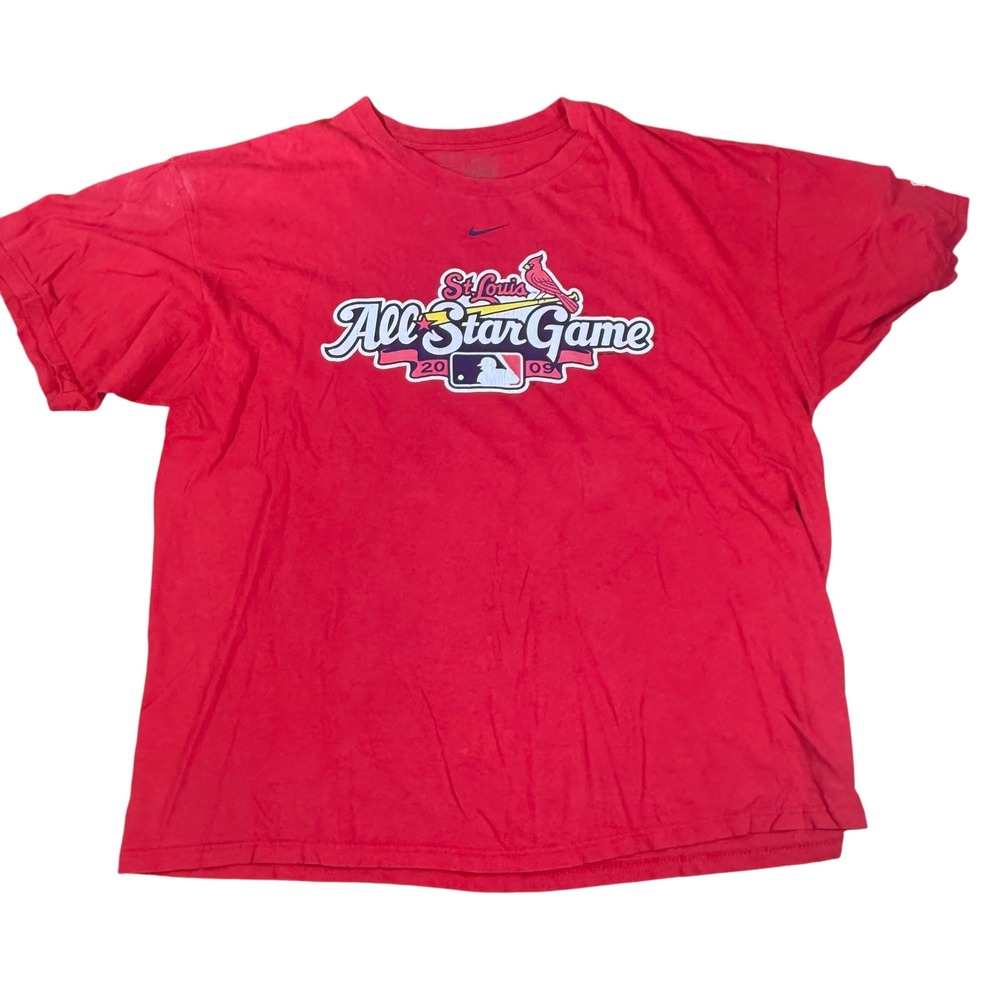 Nike St. Louis Cardinals All Star Game 2009 MLB Baseball T Shirt Vintage Y2K